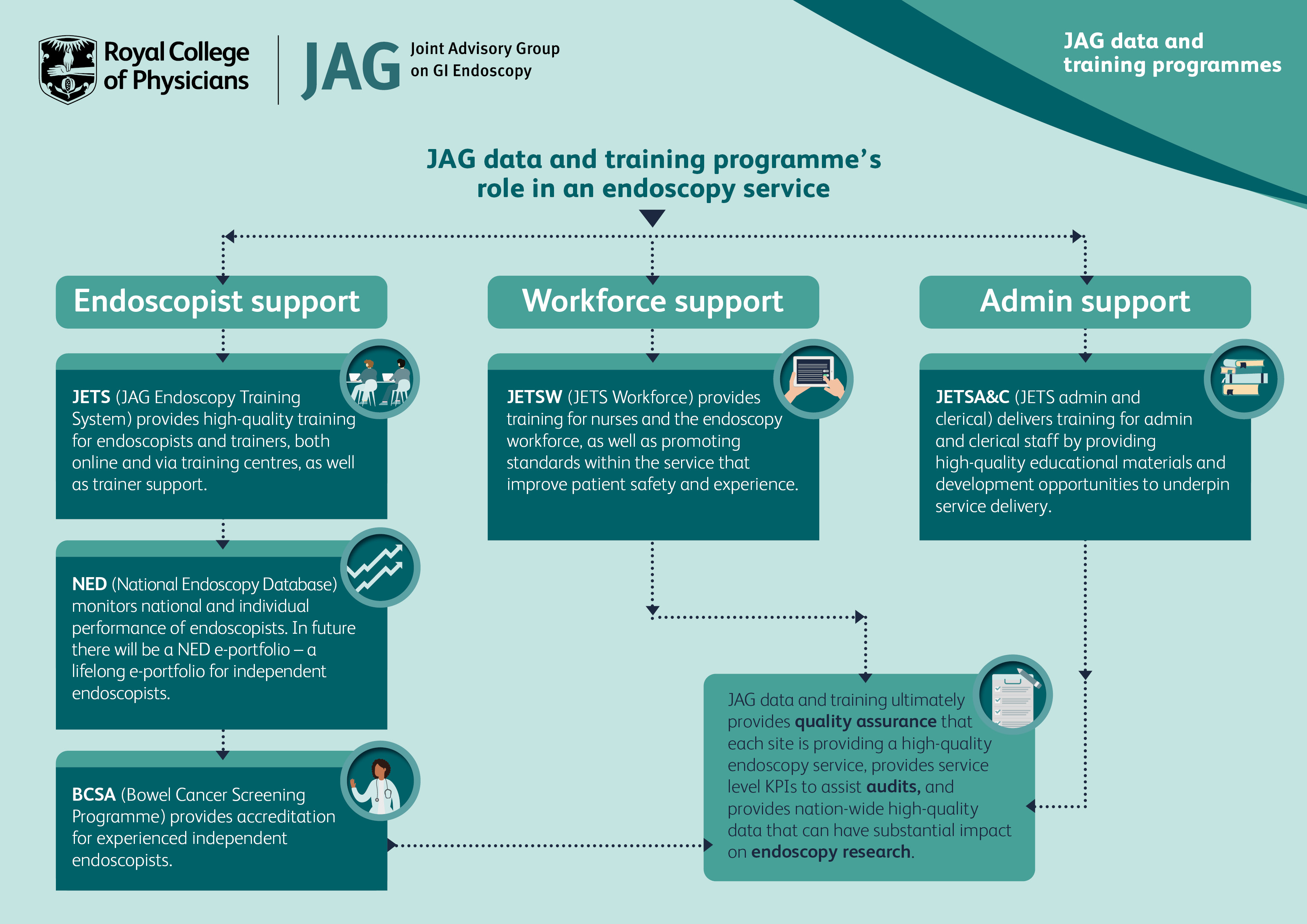 JAG data and training programme's role in an endoscopy service